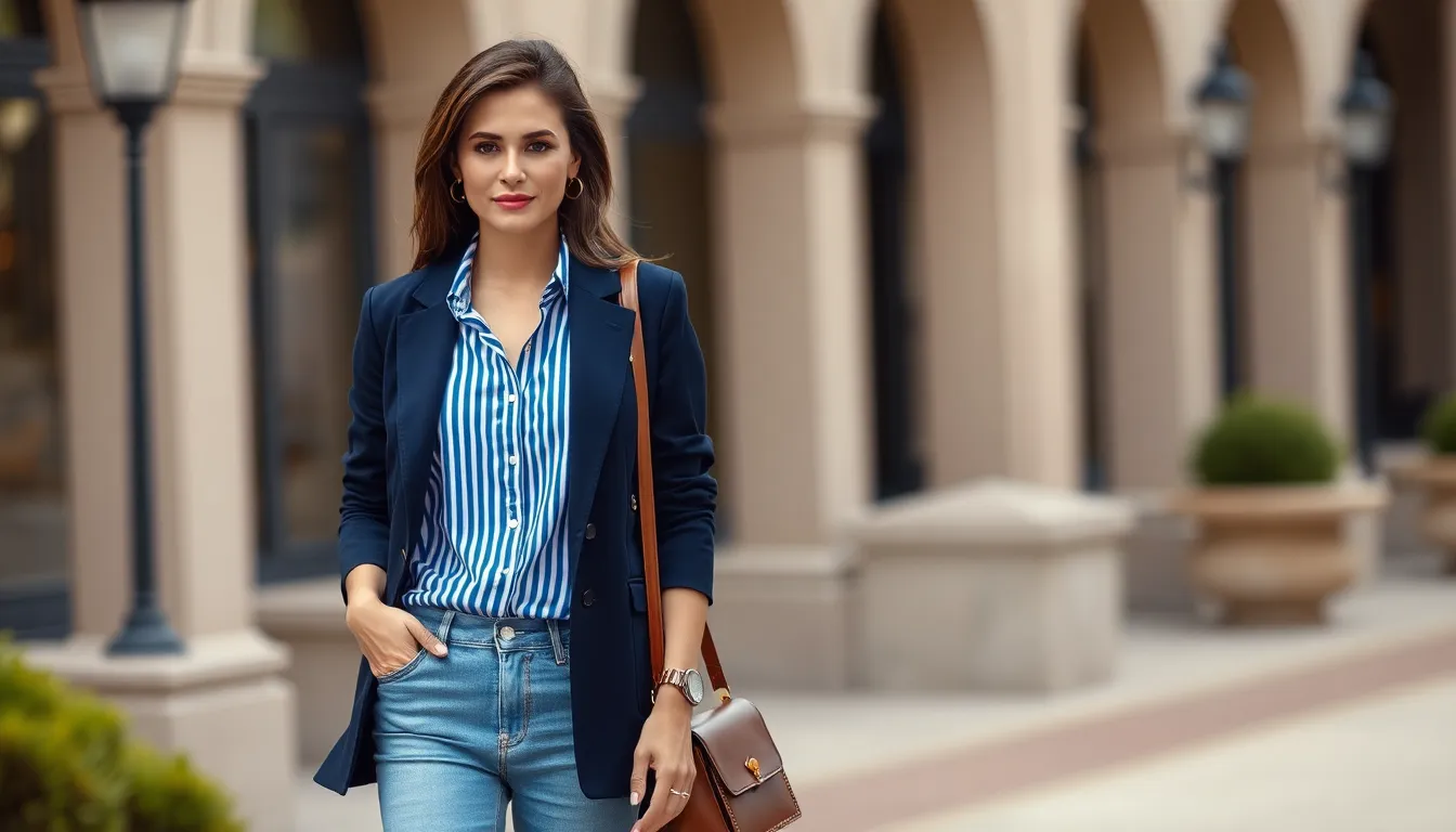25 Chic Blue Striped Shirt Outfit Ideas That Work for Any Occasion 3