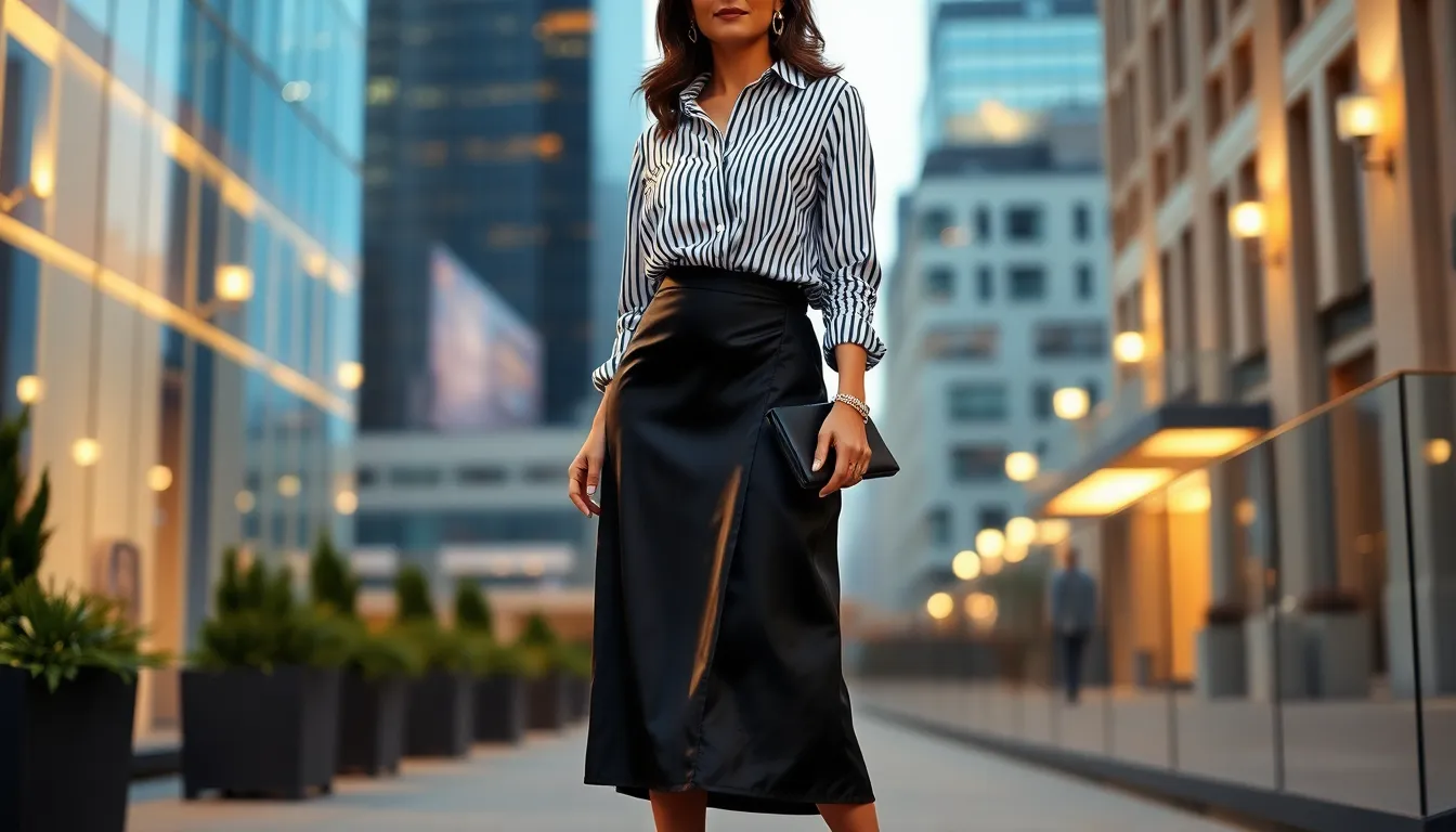 15 Chic Striped Button Up Shirt Outfit Ideas That Actually Work 5