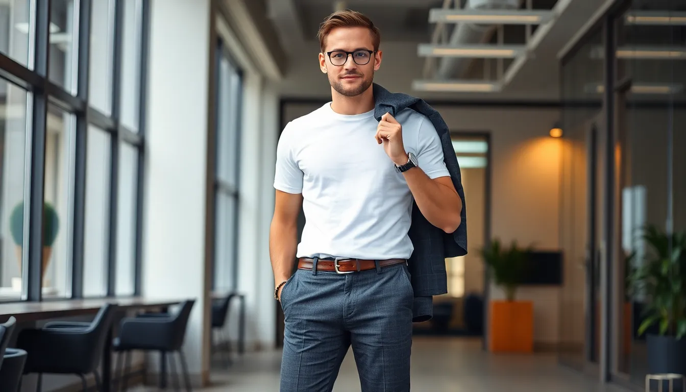 15 Stylish White T-Shirt Outfits for Men: From Casual to Business Ready 3