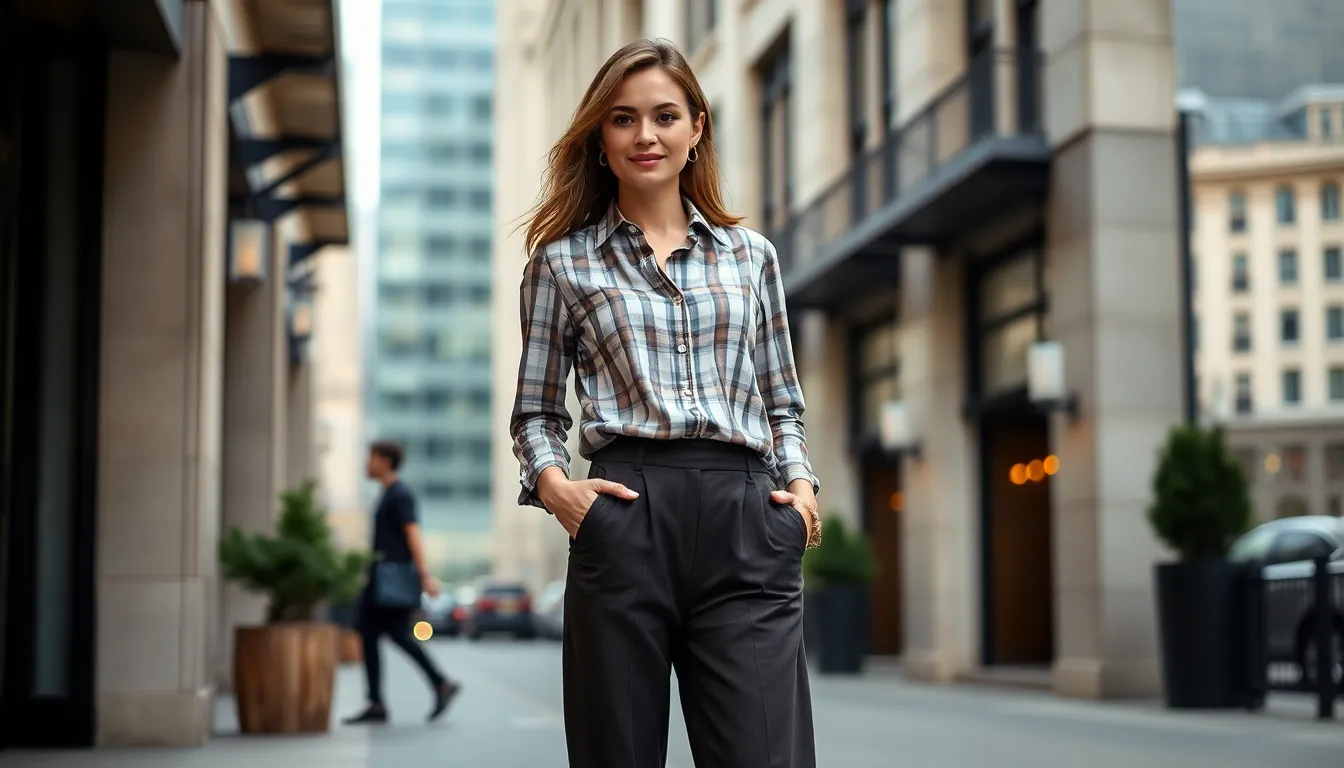 25 Chic Check Shirt Outfit Ideas for Women That Actually Work in 2025 5