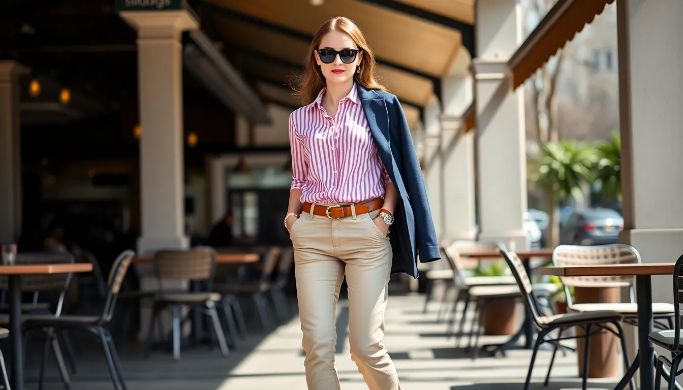 15 Chic Pink Striped Shirt Outfit Ideas That'll Transform Your Wardrobe 5