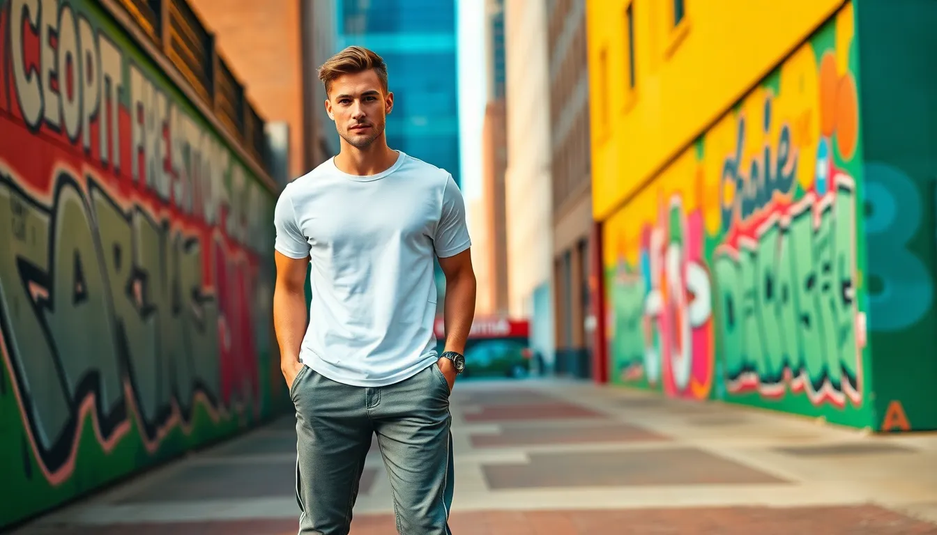 15 Stylish White T-Shirt Outfits for Men: From Casual to Business Ready 5