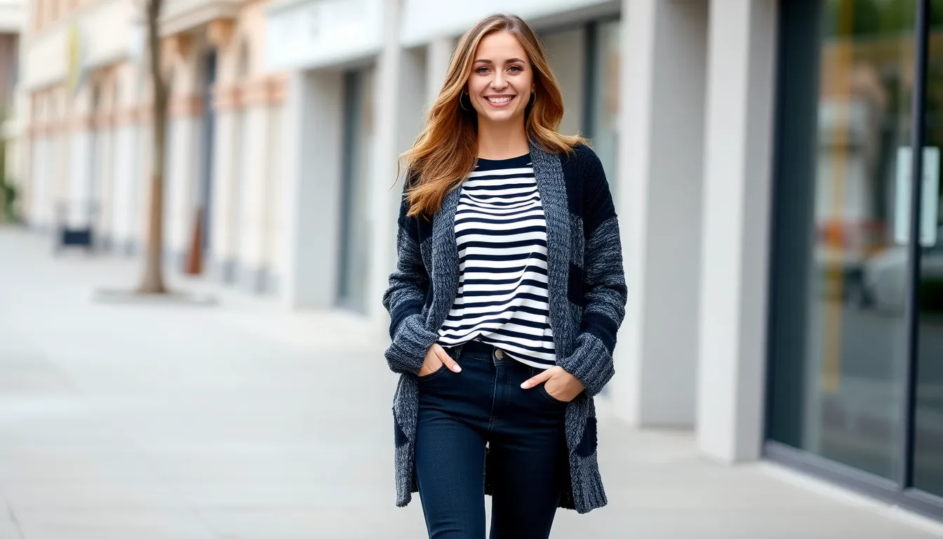 25 Chic Black and White Striped Shirt Outfit Ideas for Every Occasion 7