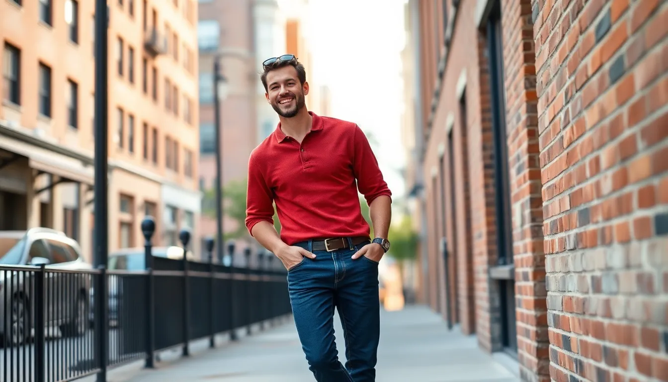Red Shirt Outfit Ideas for Men: 15 Stylish Ways to Wear Red with Confidence 8 Red Shirt Outfit Ideas for Men: 15 Stylish Ways to Wear Red with Confidence 7