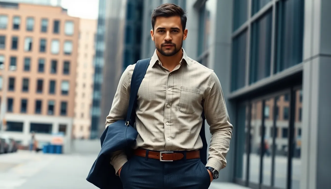 25 Stylish Beige Shirt Outfit Ideas for Men That Actually Look Amazing 9