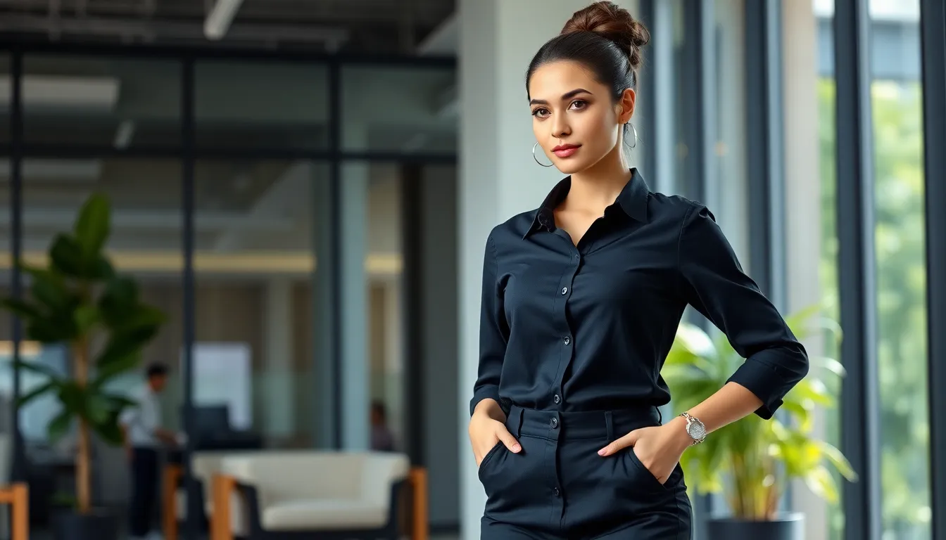 25 Chic Black Button Up Shirt Outfit Ideas That Work for Every Occasion 10 25 Chic Black Button Up Shirt Outfit Ideas That Work for Every Occasion 9