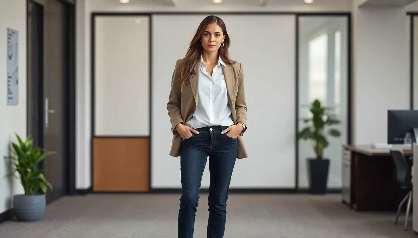 15 Stylish White Shirt and Jeans Outfit Ideas for Every Occasion 9