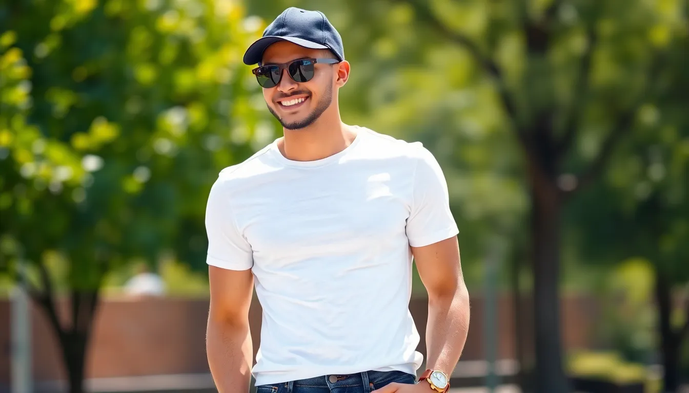 15 Stylish White T-Shirt Outfits for Men: From Casual to Business Ready 9