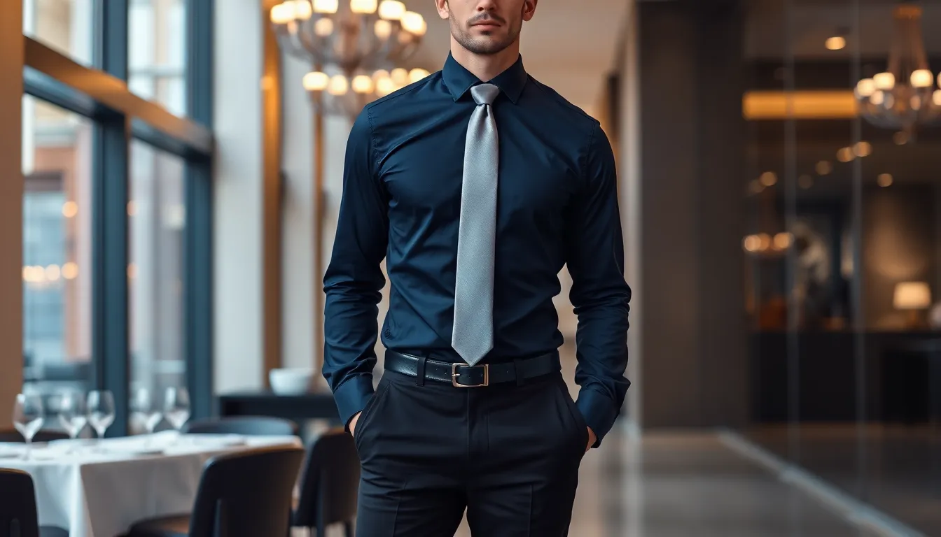 Navy Blue Shirt Outfit Ideas for Men: 15 Stylish Ways to Wear This Classic Staple 11