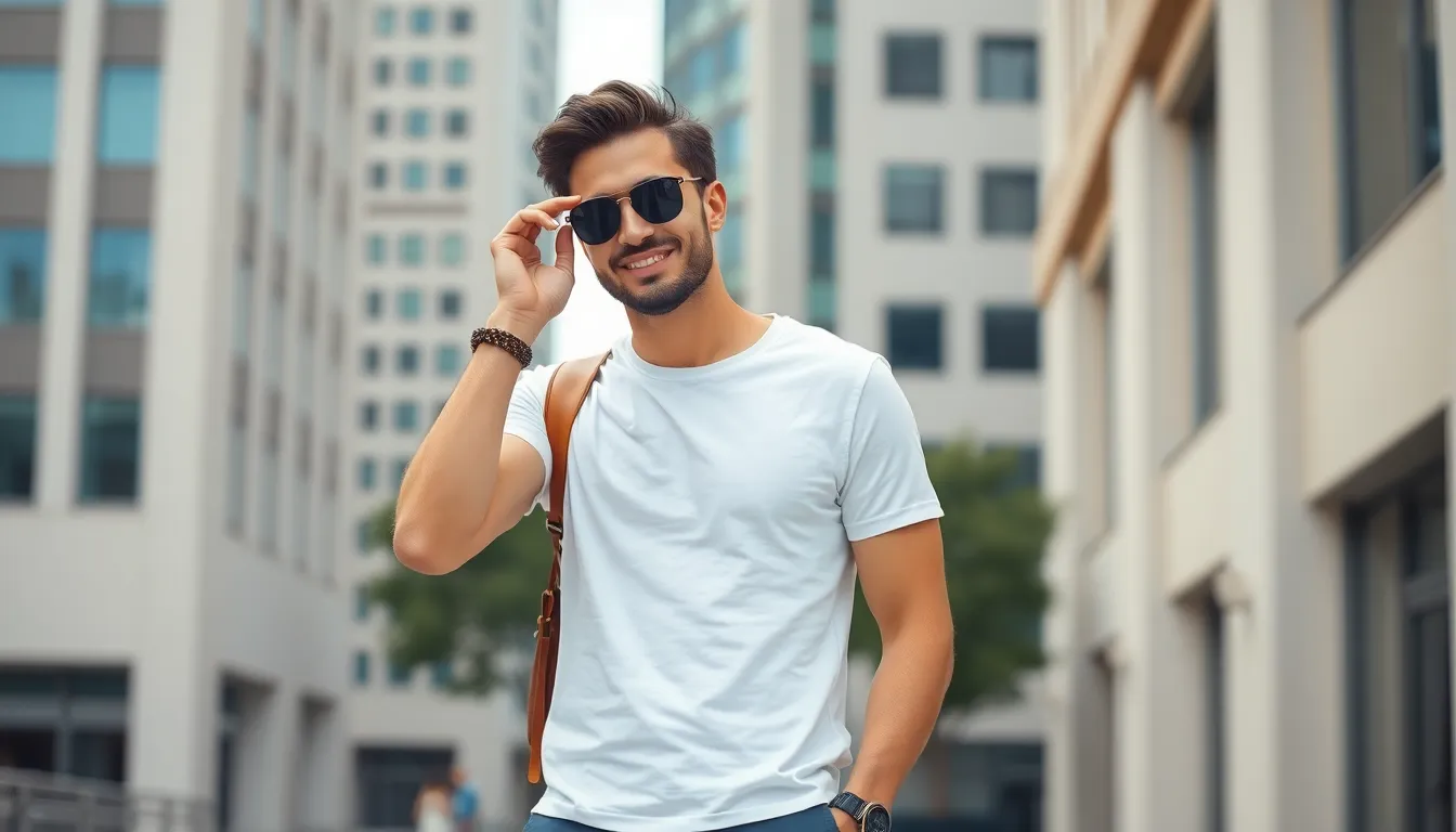 15 Stylish White T-Shirt Outfits for Men: From Casual to Business Ready 11