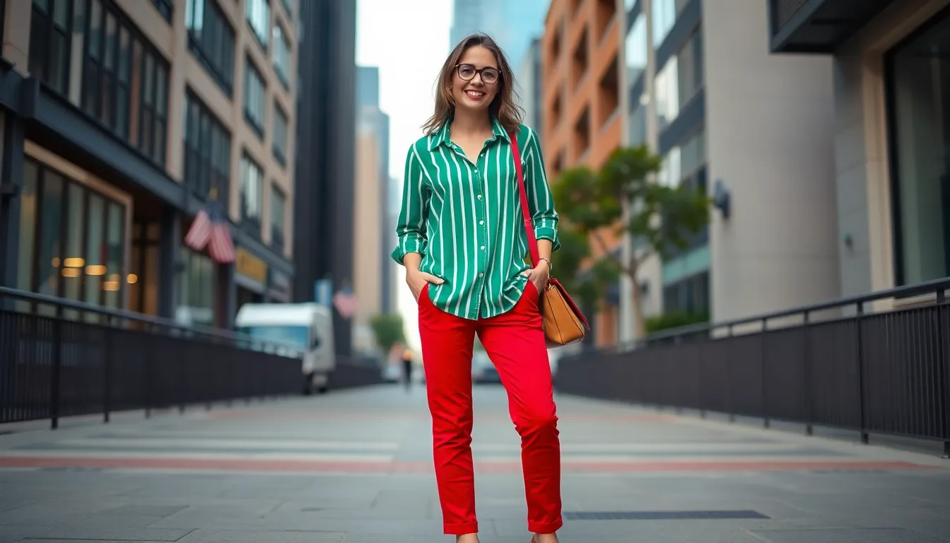 27 Stylish Green Striped Shirt Outfit Ideas That'll Transform Your Wardrobe 13