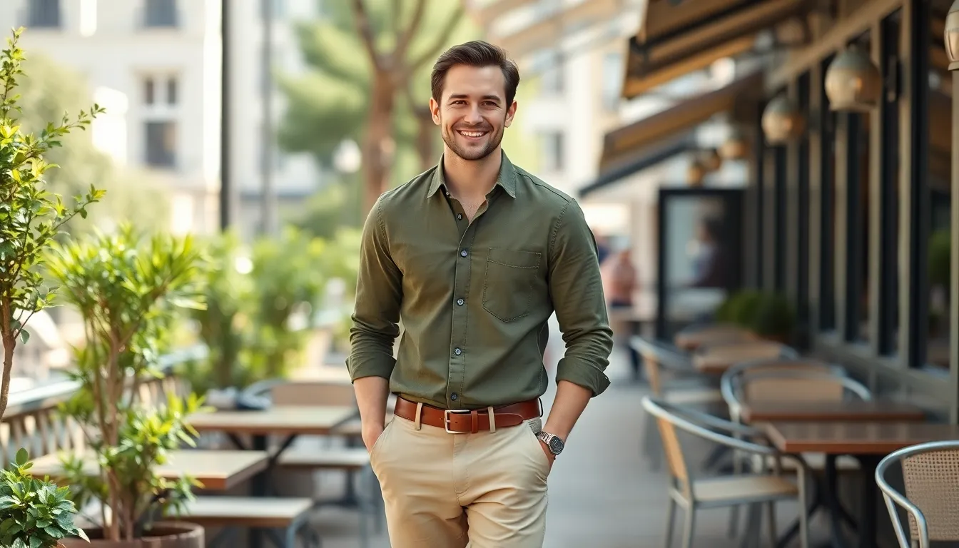25 Olive Green Shirt Outfit Ideas for Men That Actually Look Great 13