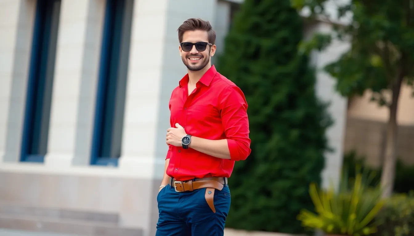Red Shirt Outfit Ideas for Men: 15 Stylish Ways to Wear Red with Confidence 14 Red Shirt Outfit Ideas for Men: 15 Stylish Ways to Wear Red with Confidence 13