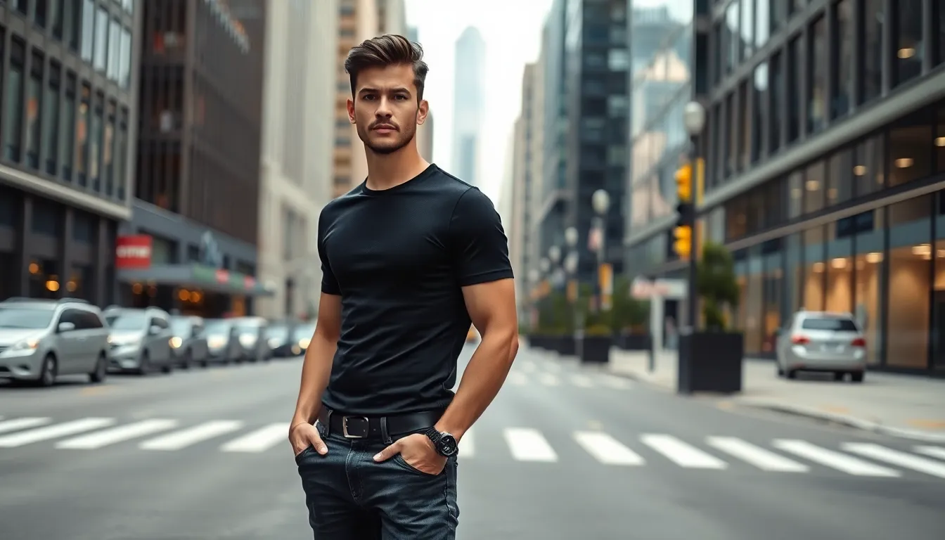 27 Black T-Shirt Outfit Ideas for Men That Actually Look Stylish 16 27 Black T-Shirt Outfit Ideas for Men That Actually Look Stylish 15