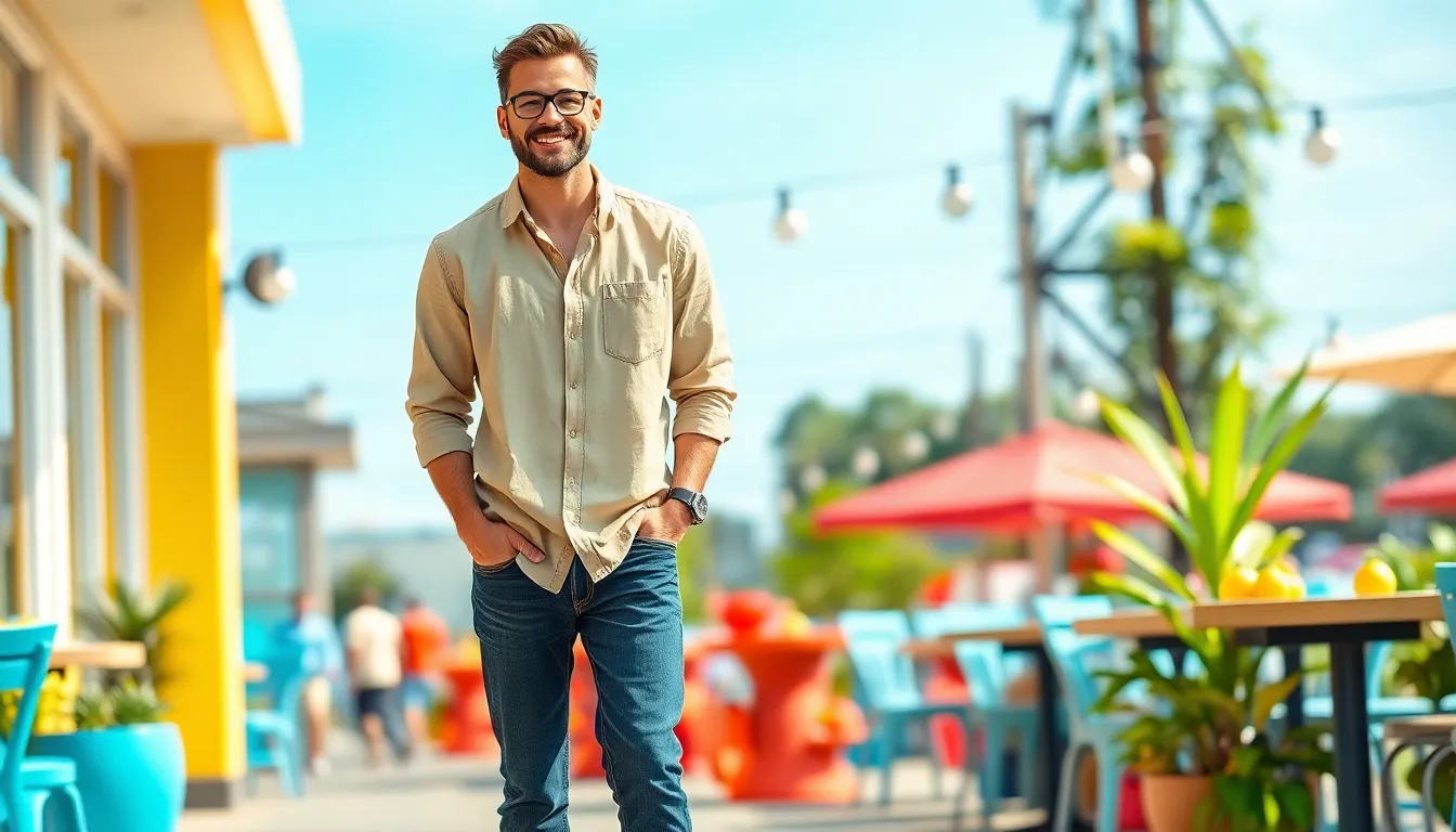 25 Stylish Beige Shirt Outfit Ideas for Men That Actually Look Amazing 17