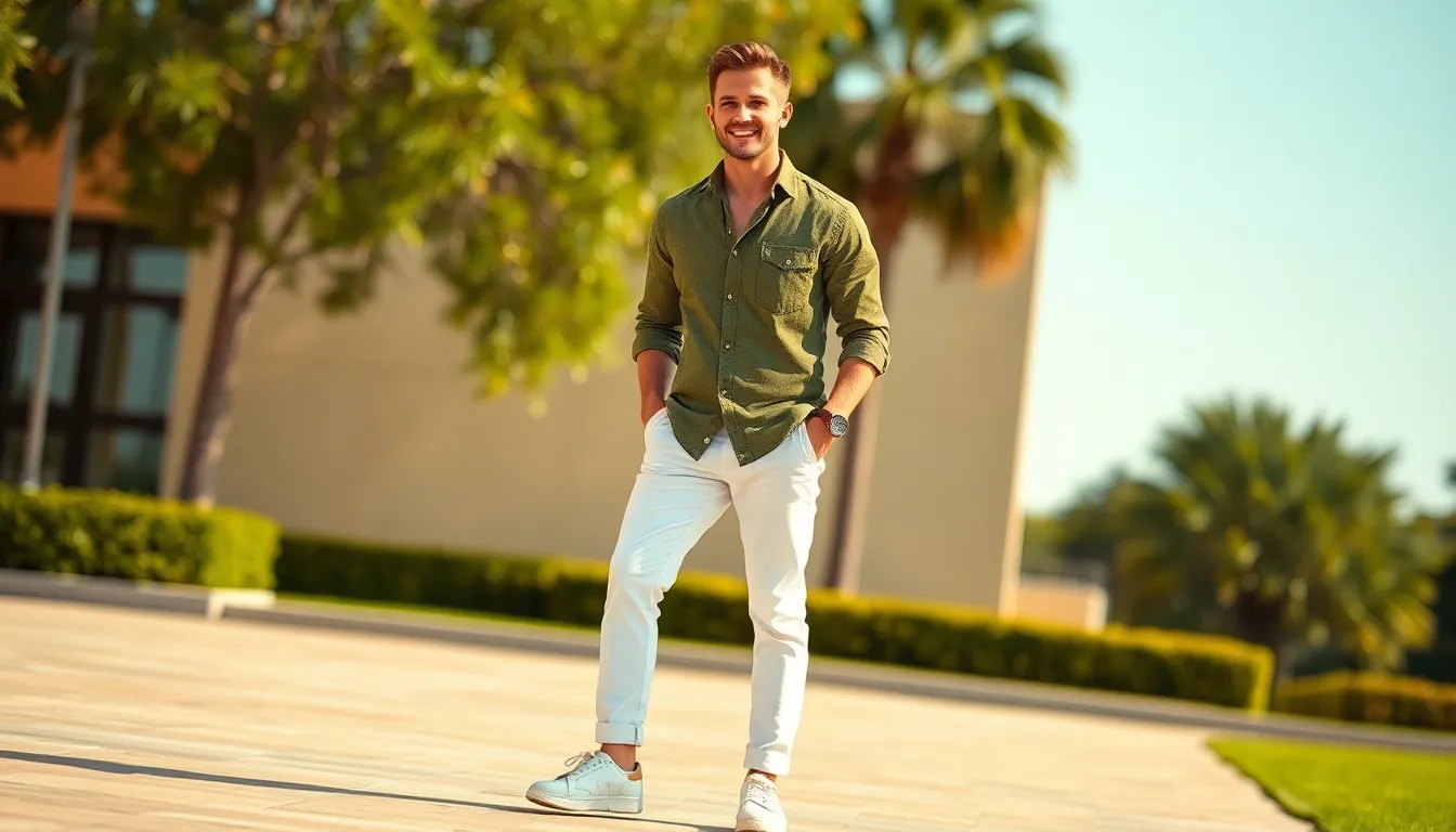 25 Olive Green Shirt Outfit Ideas for Men That Actually Look Great 17