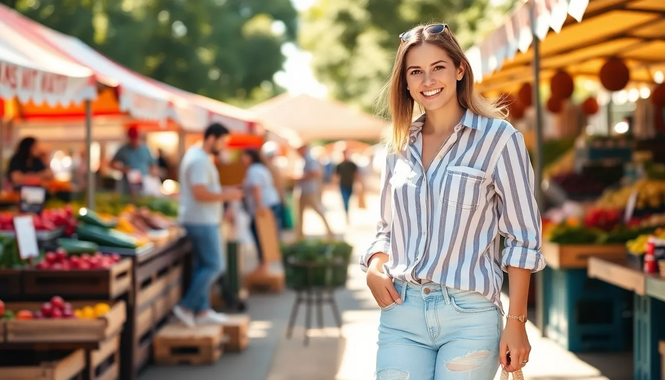 15 Chic Striped Button Up Shirt Outfit Ideas That Actually Work 1