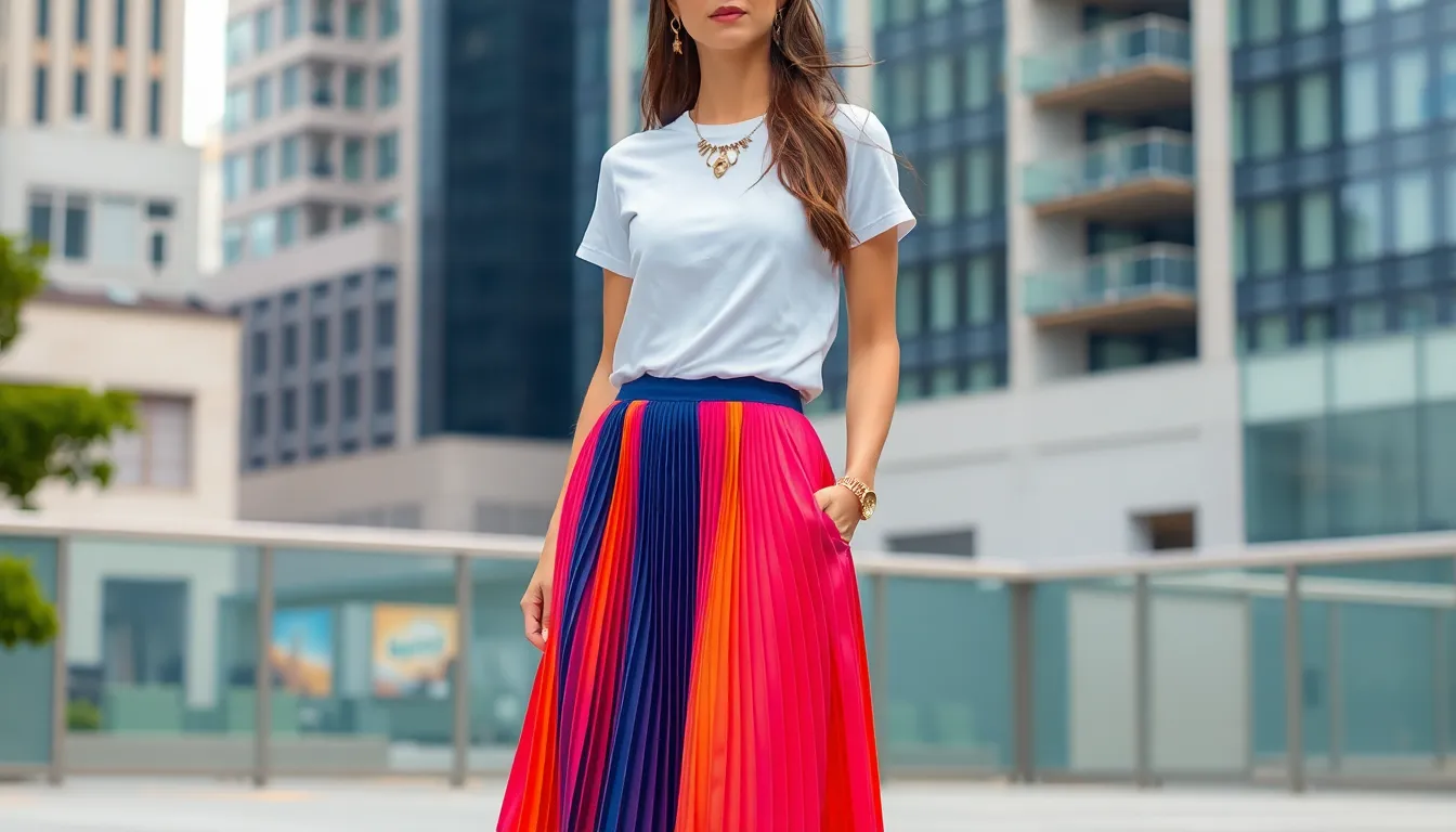 25 Chic T-Shirt Outfits Women Can Wear Anywhere (Easy Styling Tips Inside) 17
