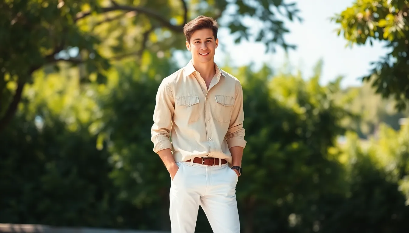 25 Stylish Beige Shirt Outfit Ideas for Men That Actually Look Amazing 1
