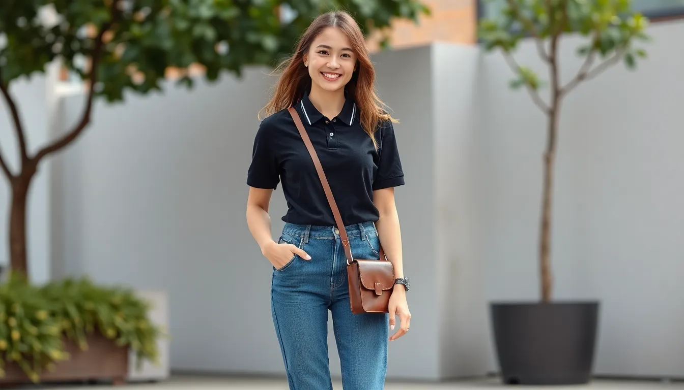 25 Chic Black Polo Shirt Outfit Ideas Every Woman Needs to Try in 2025 1