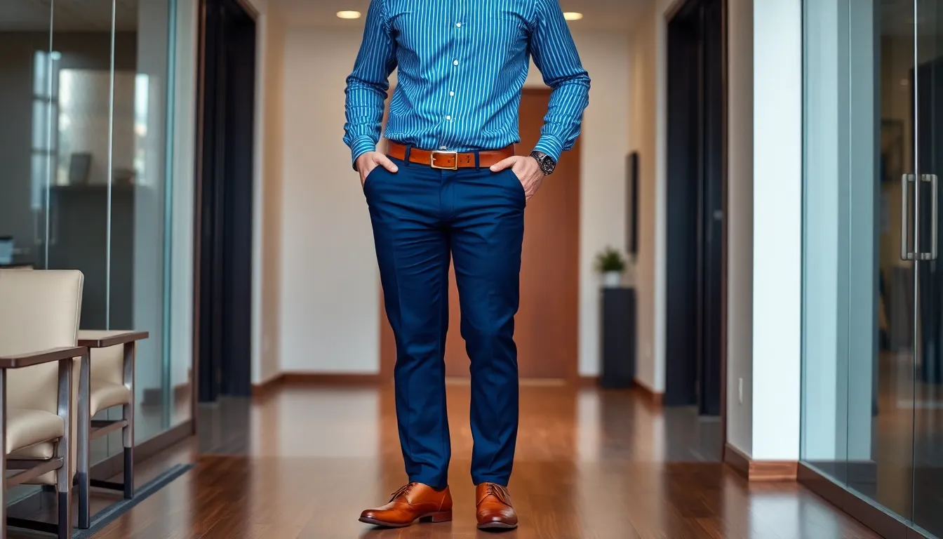25 Chic Blue Striped Shirt Outfit Ideas That Work for Any Occasion 1