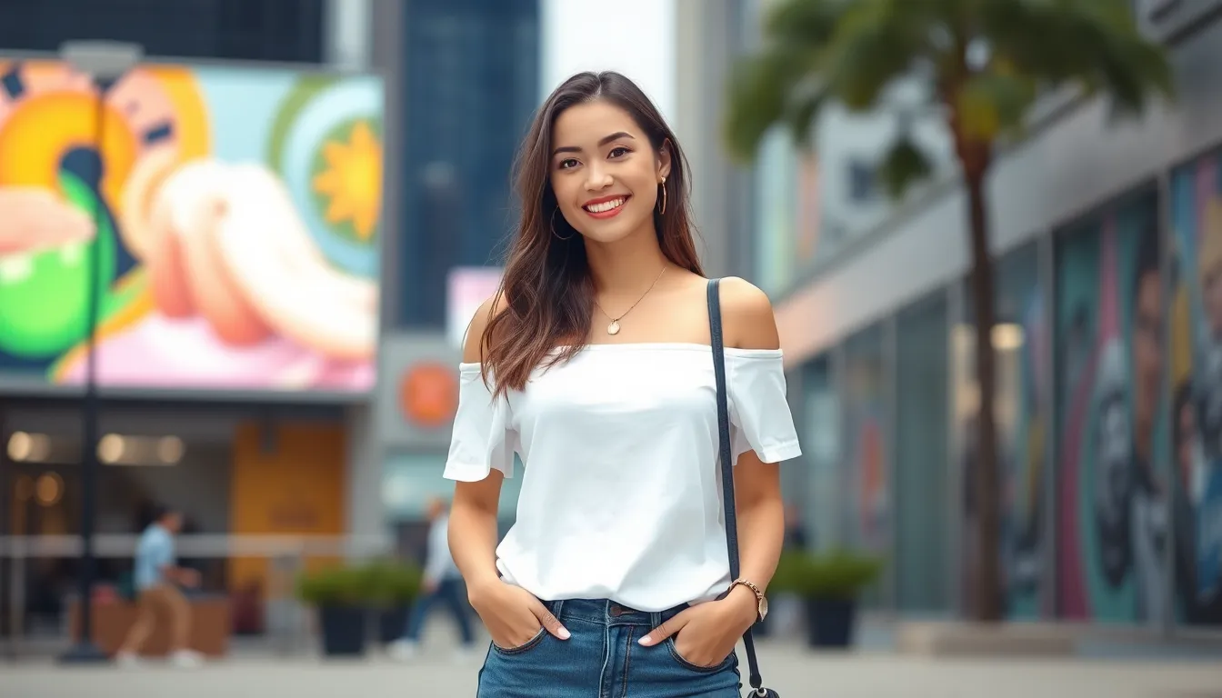 Off Shoulder T Shirt Style Guide: 15 Ways to Rock This Trending Wardrobe Essential 1