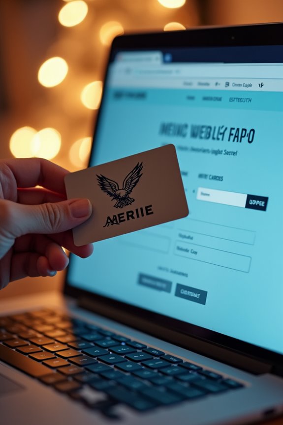 online gift card redemption at aerie com