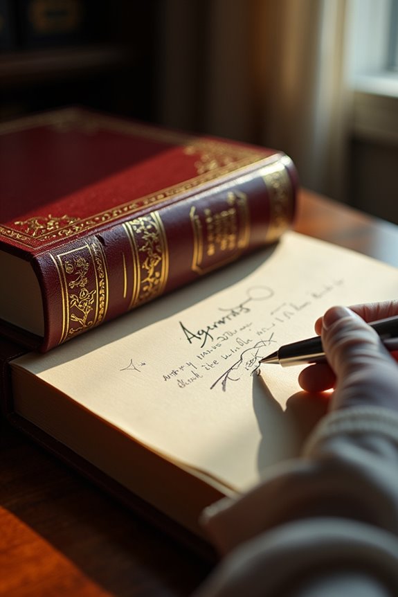 signatures devalue rare books use removable inscriptions