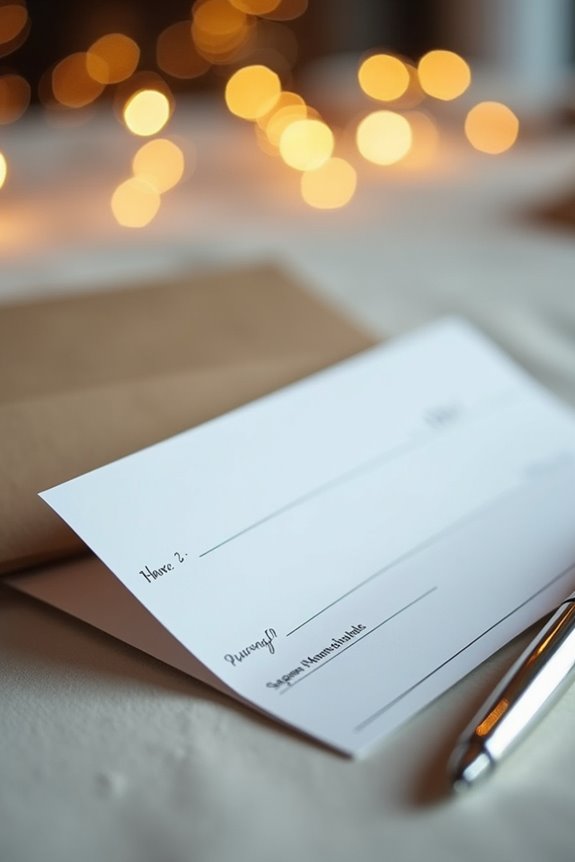 wedding check formatting tips