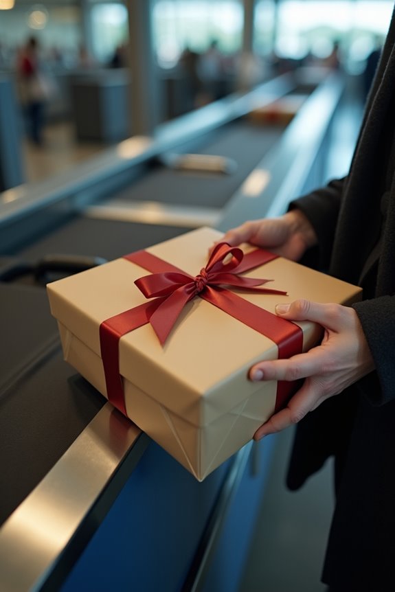 wrap gifts after arrival only